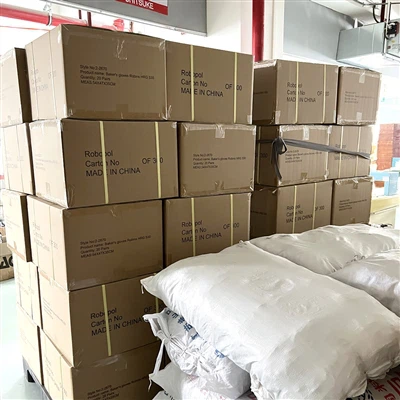 Heavy-Duty Leather Work Gloves Packed And Ready For Shipment As Per Customer ...